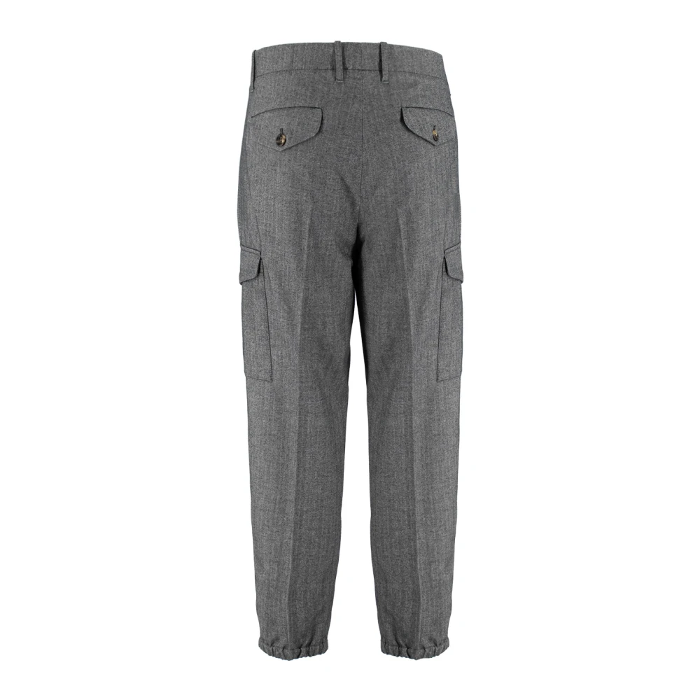 BRUNELLO CUCINELLI Dynamische katoenen cargobroek Gray Heren