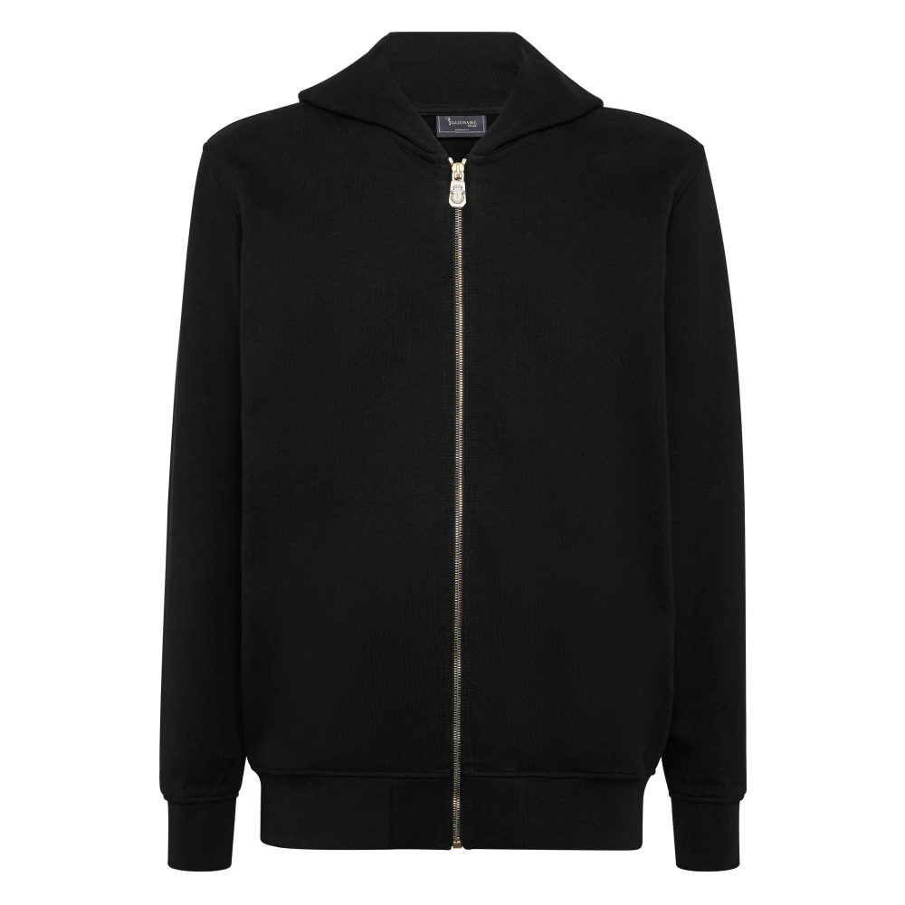 Billionaire Mannelijk Zwart Hoodies & Sweatvesten Heren, Xl, Katoen, Hoodie Sweatjacket Lion