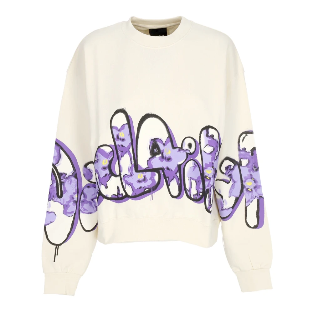 Disclaimer Logo Crewneck Licht Sweatshirt Vrouw Beige Dames