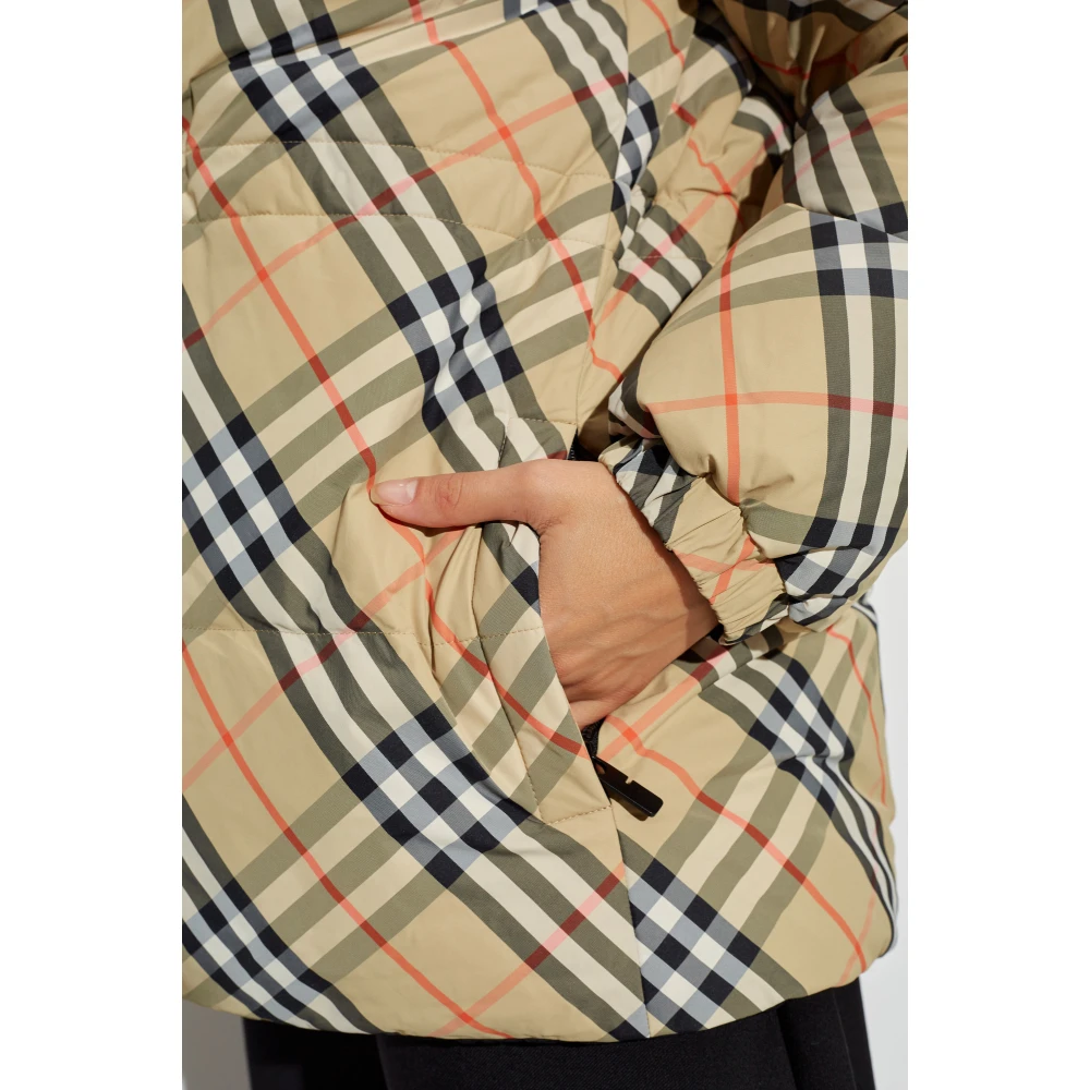 Burberry Omkeerbare jas met ruitpatroon Beige Dames
