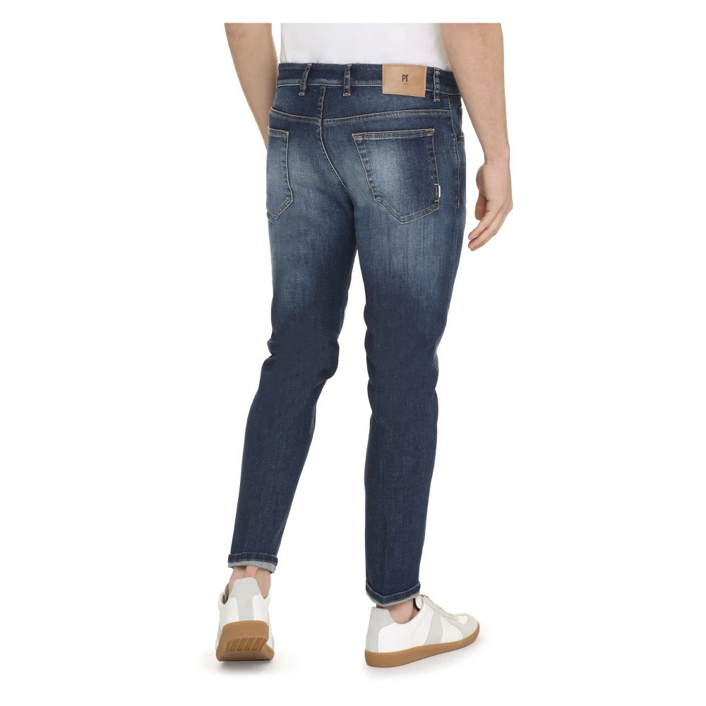PT Torino Reggae Tapered Fit Jeans met Achterlogo Label Blue Heren