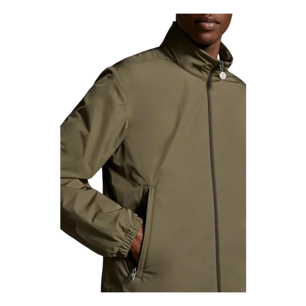 Moncler Groene Ruinette Jas met Driekleurige Rits Green Heren