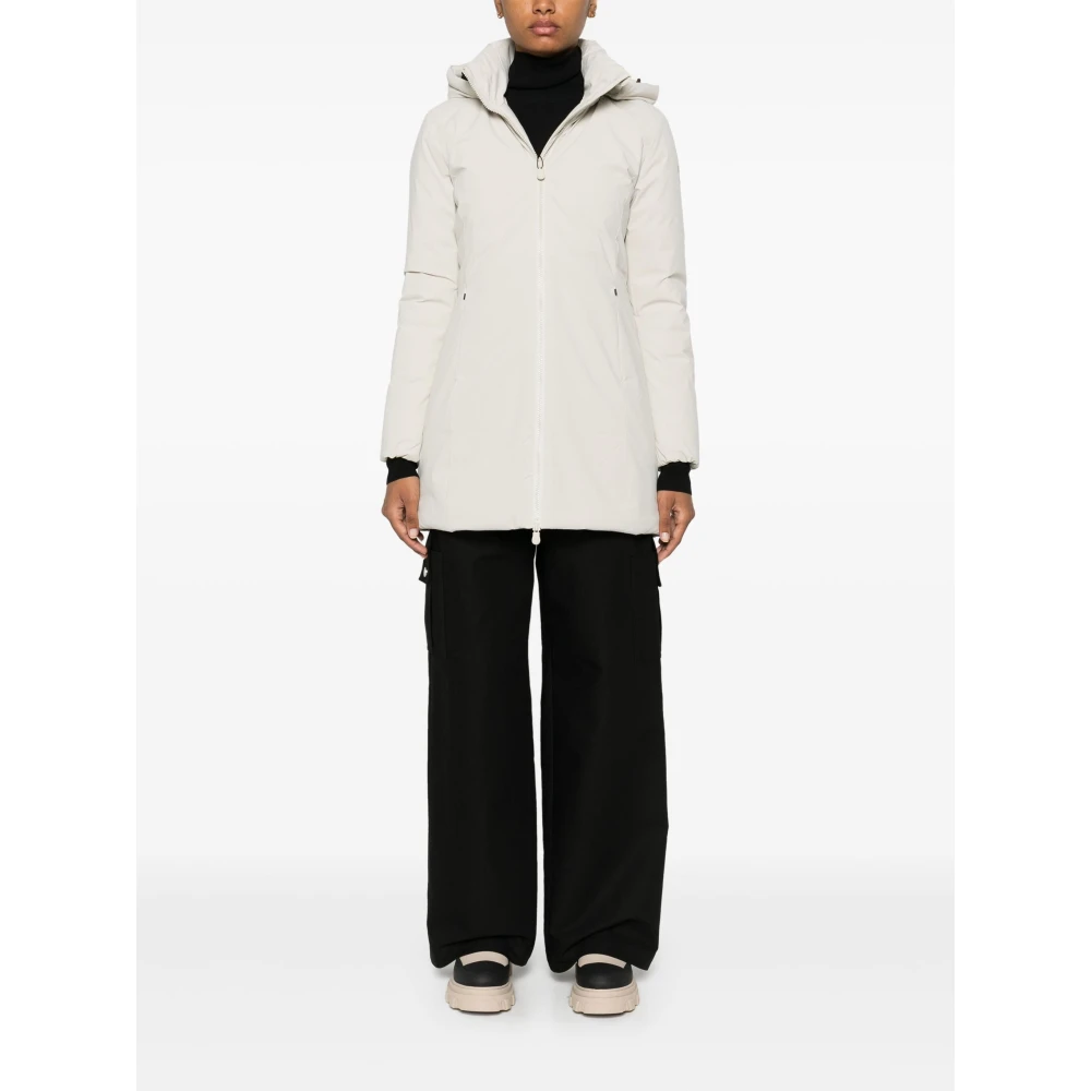 Save The Duck Raquel Hooded Parka Jas Beige Dames