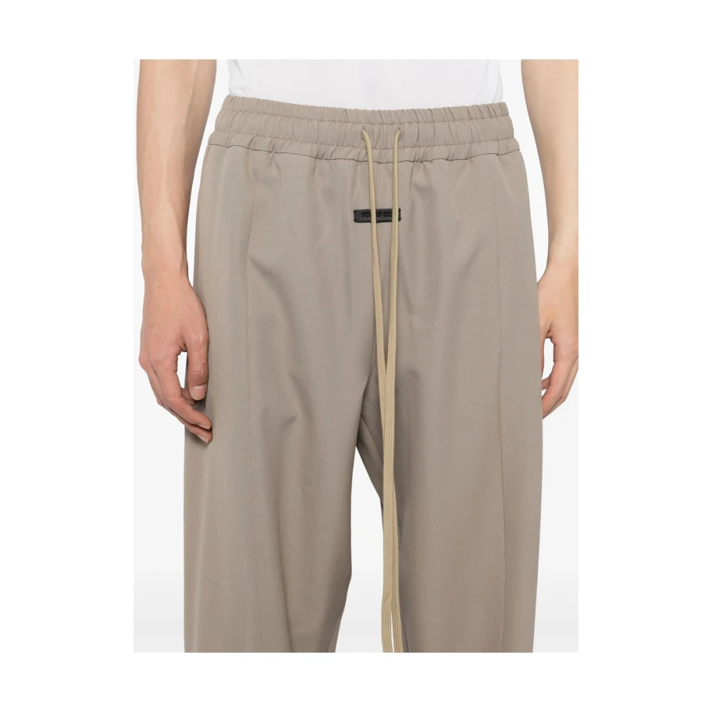 Fear Of God Bruine Elastische Tailleband Logo Patch Shorts Brown Heren