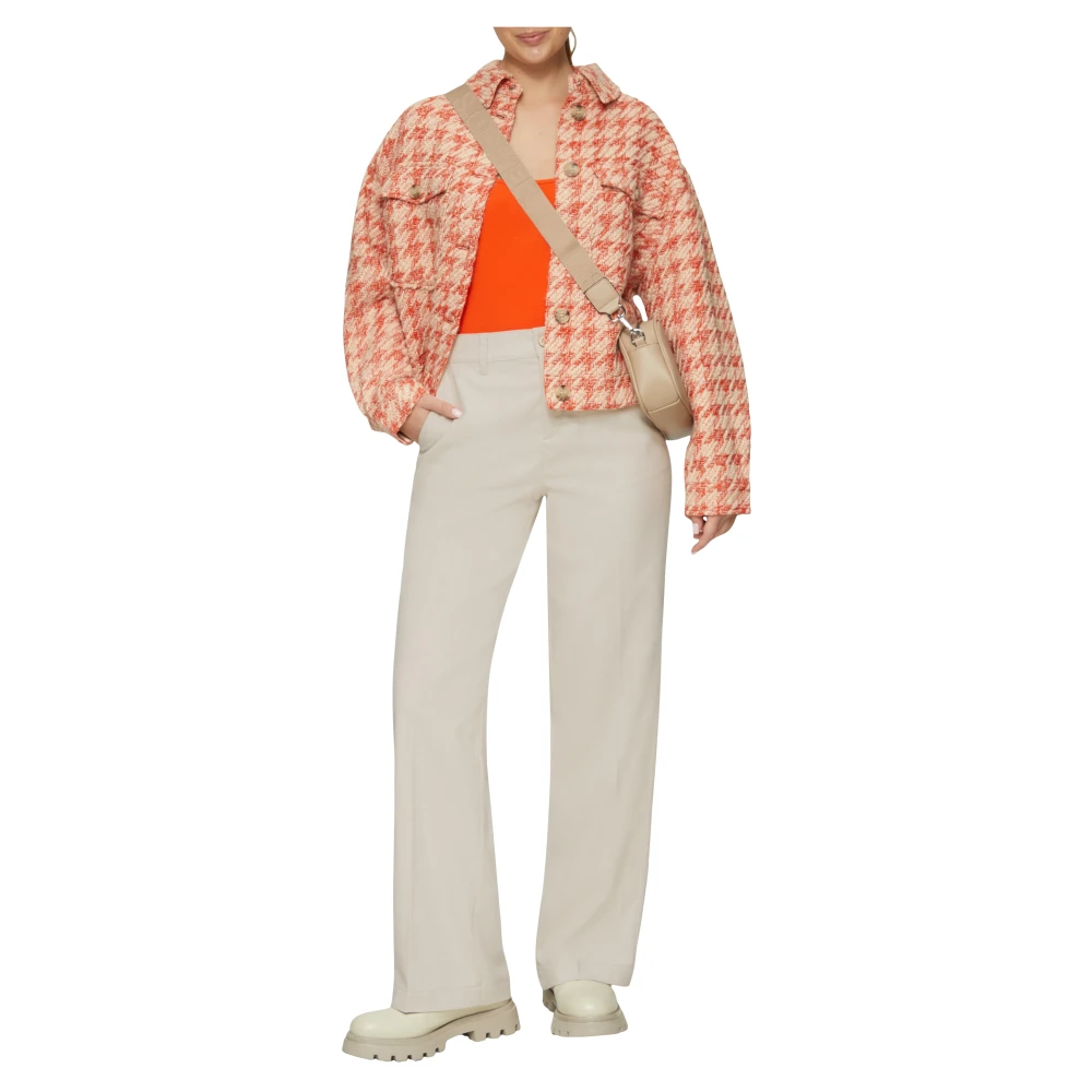 s.Oliver Wijde broek met plooien Beige Dames