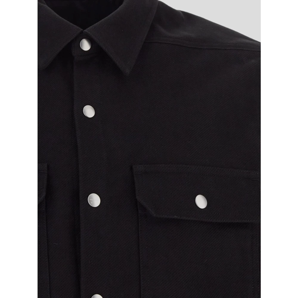 Rick Owens Katoenen Outershirt Black Heren