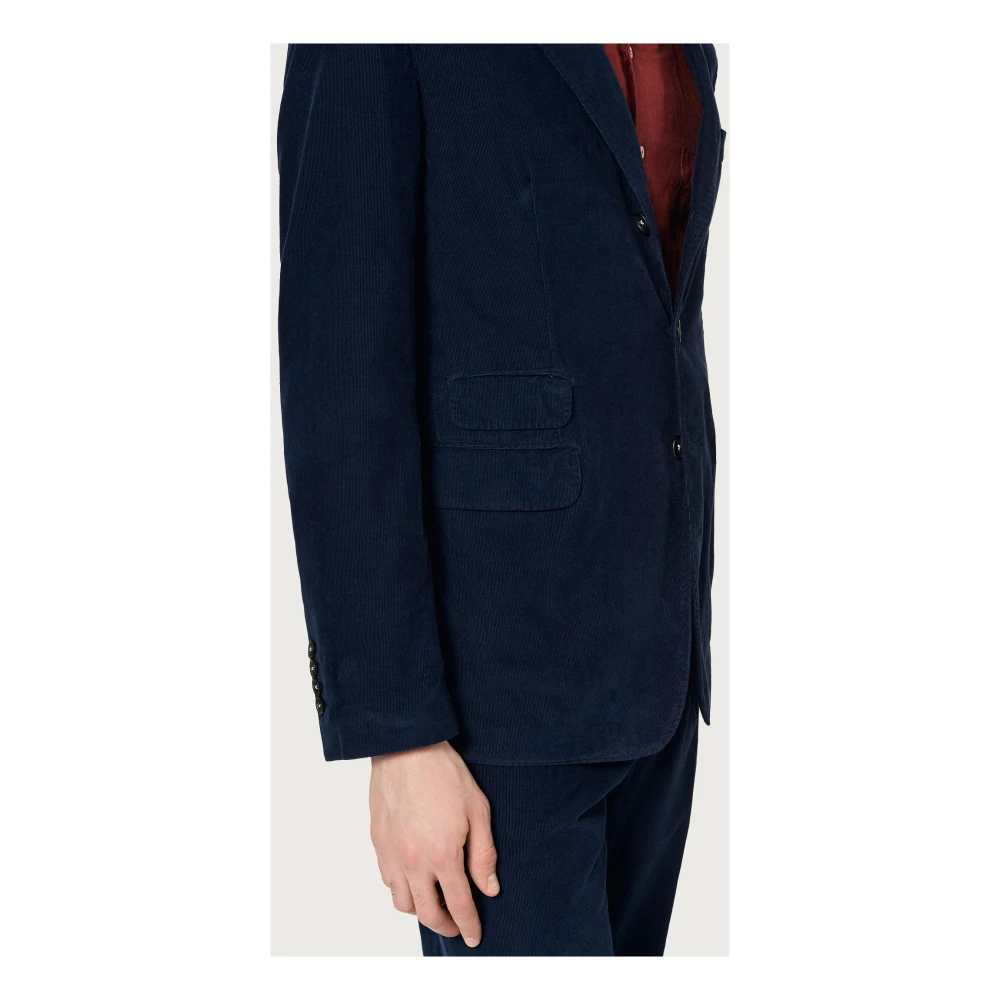 Massimo Alba Single Breasted Suits Blue Heren