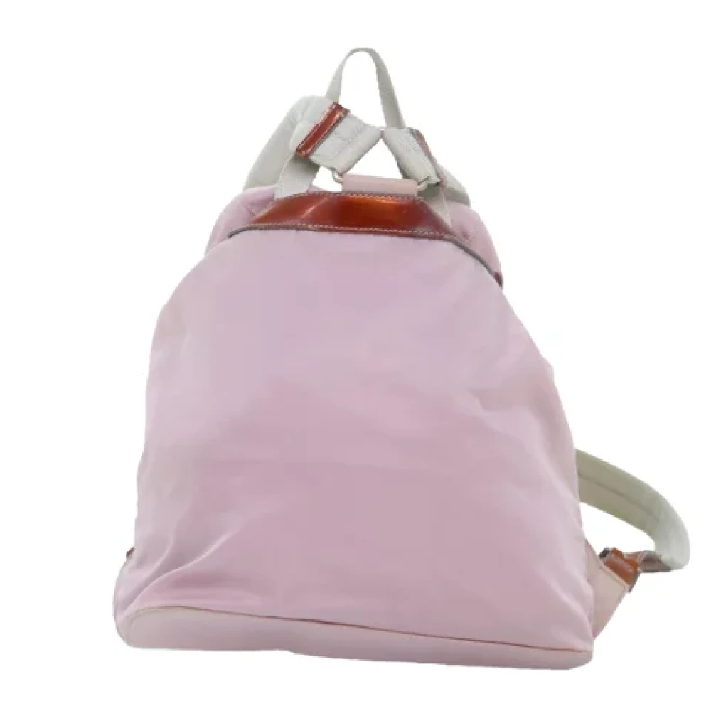 Prada Vintage Pre-owned Nylon backpacks Pink Dames