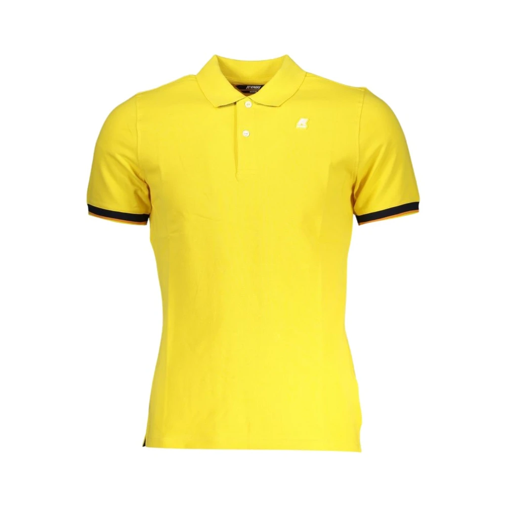 K-Way Men's Yellow Polo Shirts, Xl, Cotton Polo Shirt