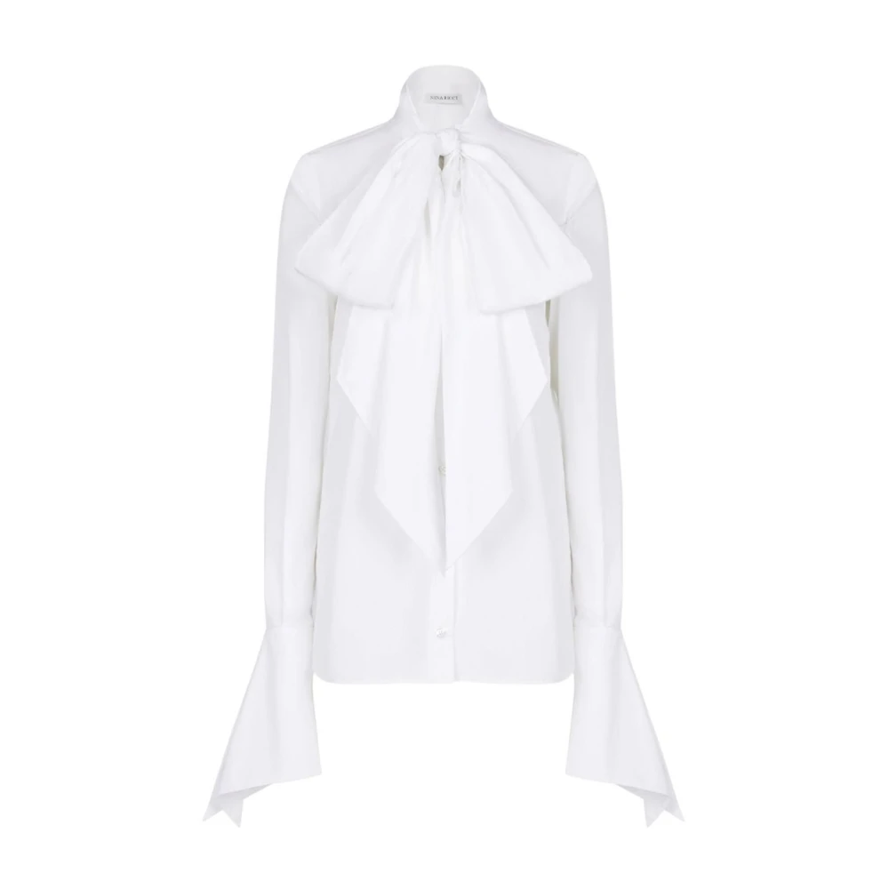 Nina Ricci Klassieke Witte Poplin Overhemd White Dames