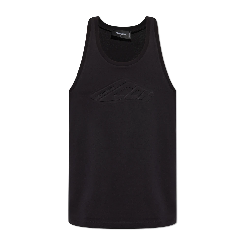 Dsquared2 Mouwloos T-shirt Black Heren