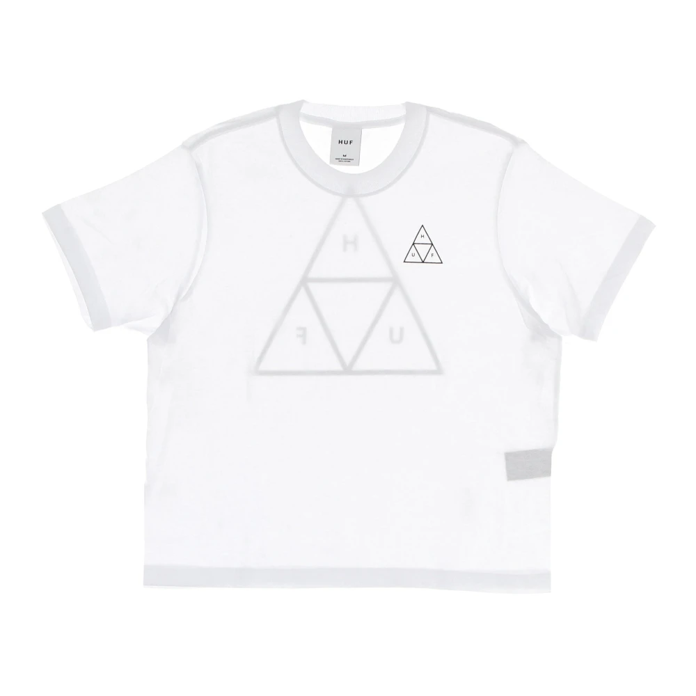 HUF Witte Relax Tee met Triple Triangle White Dames