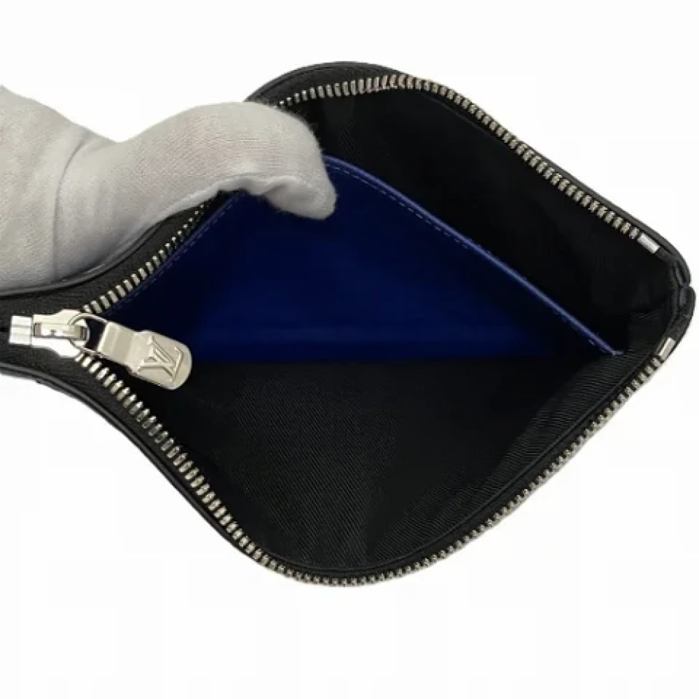 Louis Vuitton Vintage Pre-owned Leather pouches Blue Dames
