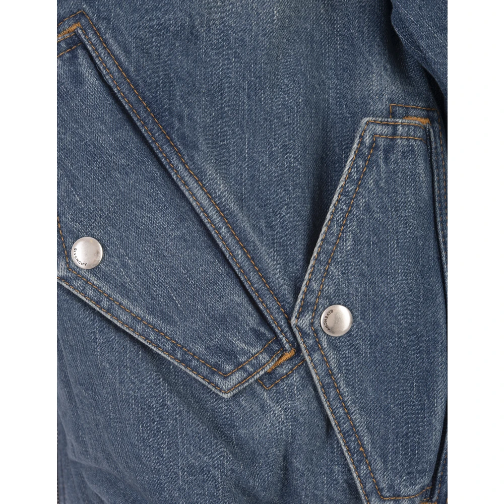 Givenchy Blauw Denim Bomberjack Blue Heren