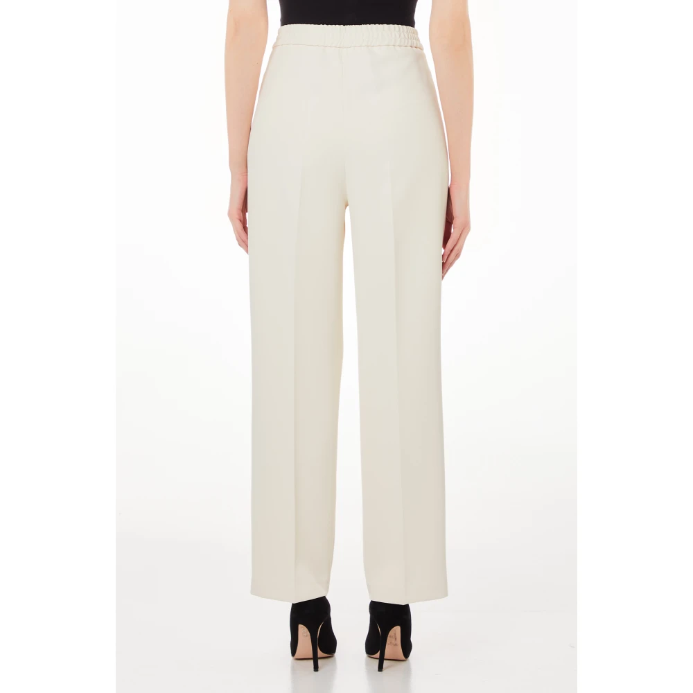Liu Jo Crepe High Waist Broek Beige Dames