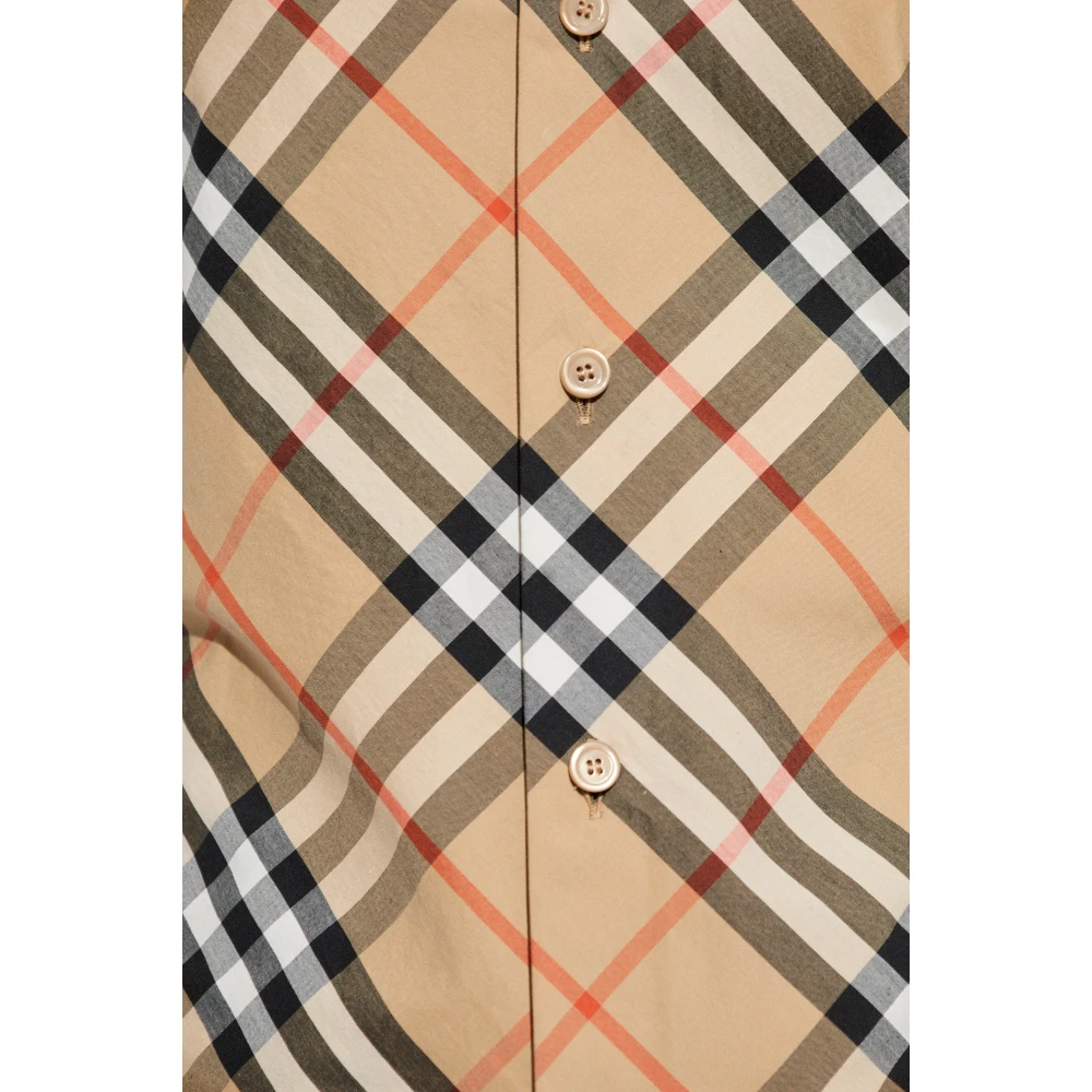 Burberry Geruite overhemd Beige Dames