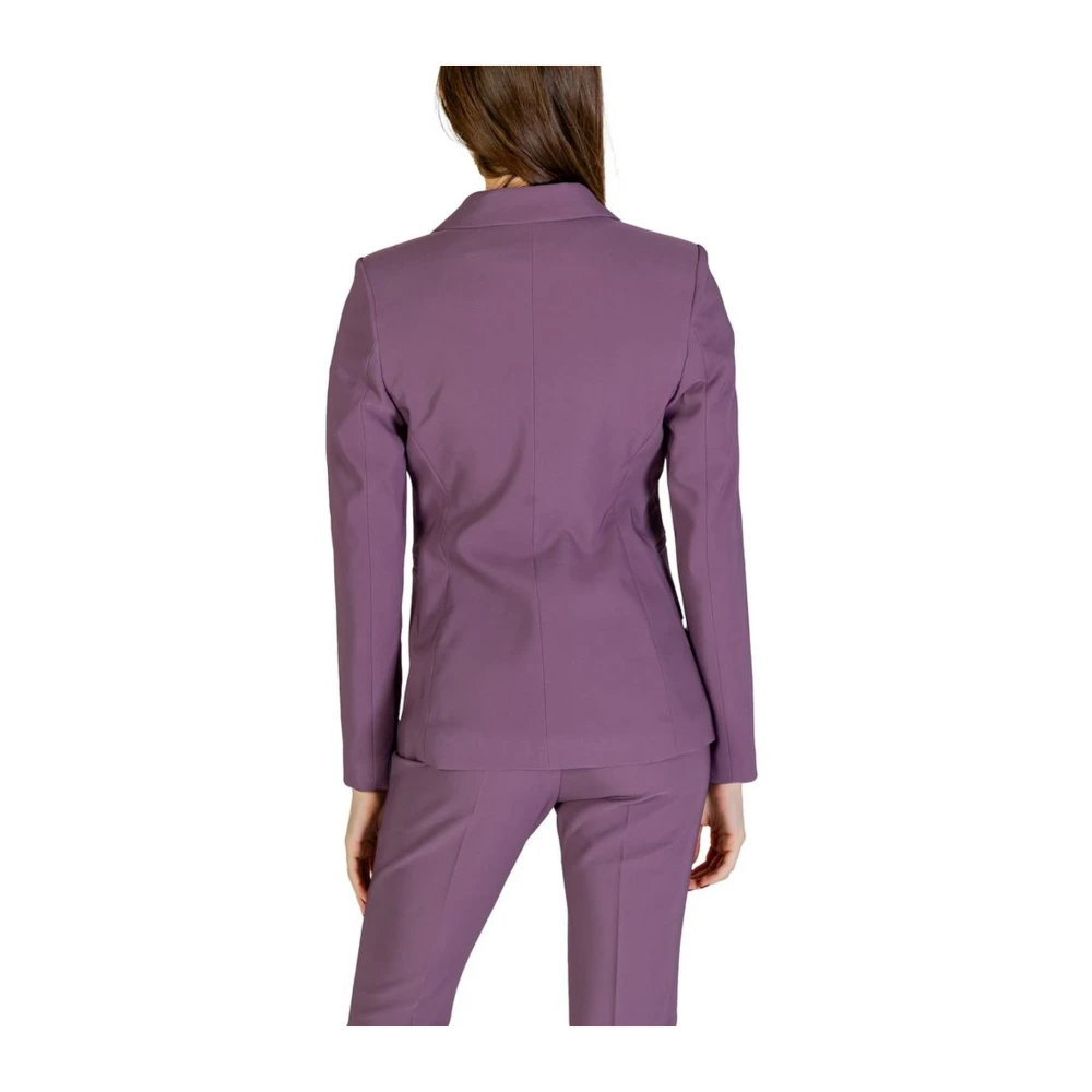 Sandro Ferrone Paarse Polyester Blazer Dames Herfst Winter Collectie Purple Dames