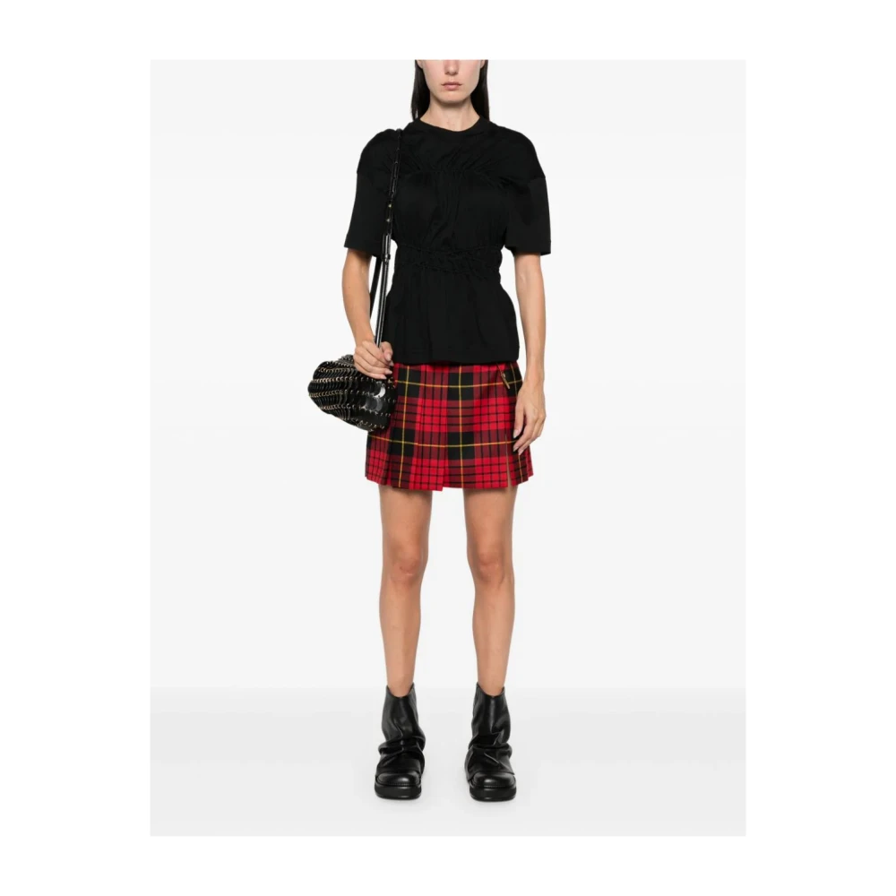 alexander mcqueen Zwarte Jersey T-shirt met Ronde Hals Black Dames