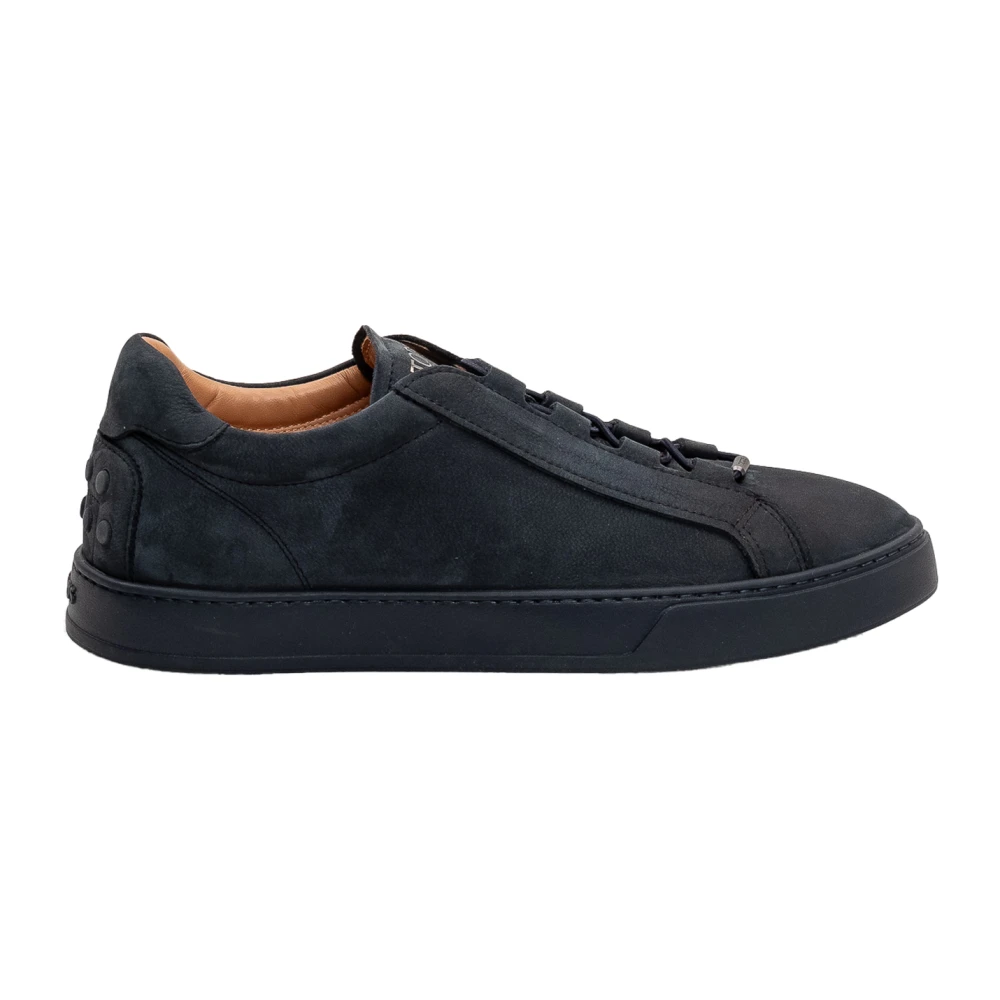 Tod’s Nubuck Low-top Sneakers Heren Schoenen Blauw