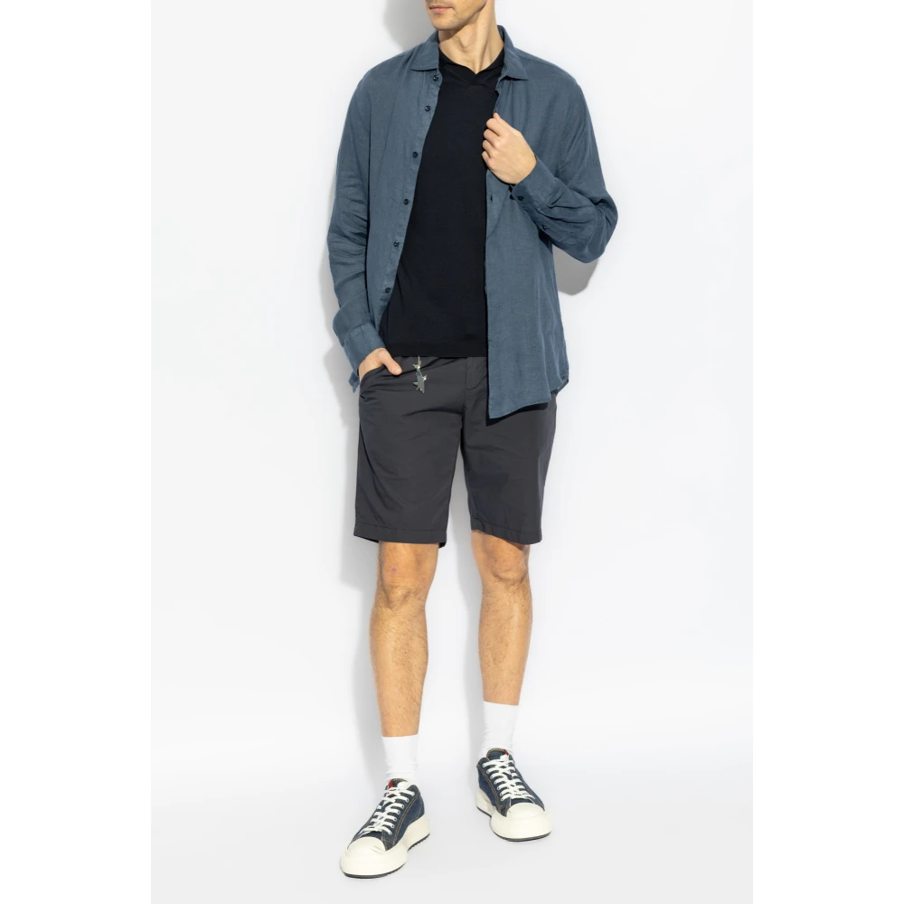 PAUL & SHARK Linnen overhemd Blue Heren