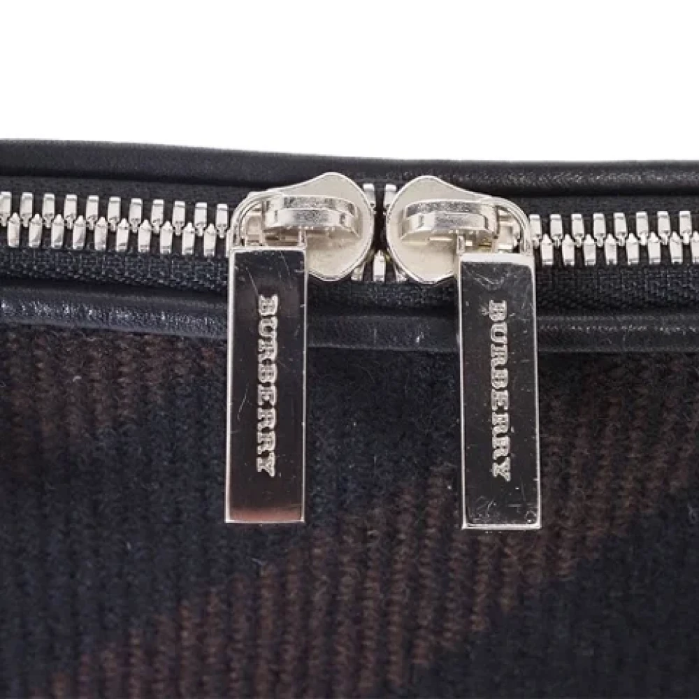 Burberry Vintage Pre-owned Wool handbags Brown Dames