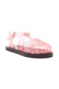 red-buckle-flat-sandals