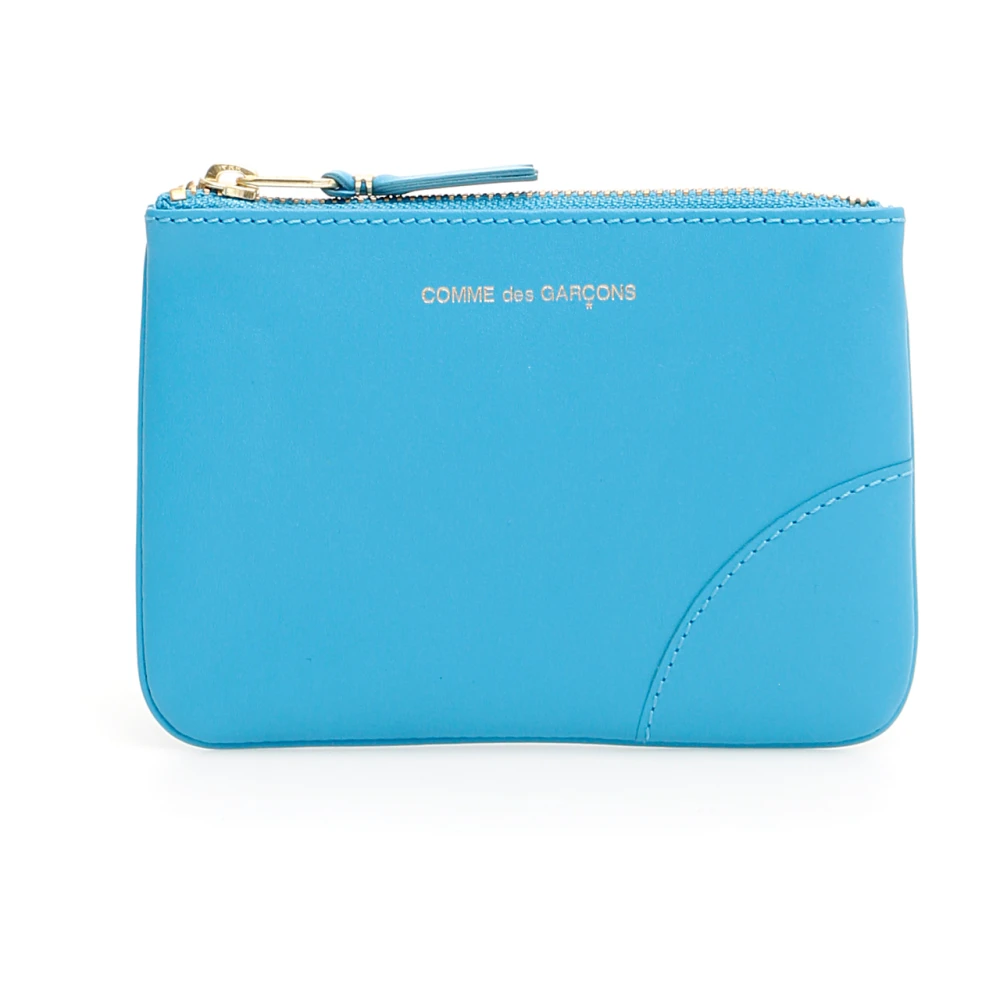 Comme des Garçons Kleurblok Leren Pouch met Ritssluiting Blue Heren