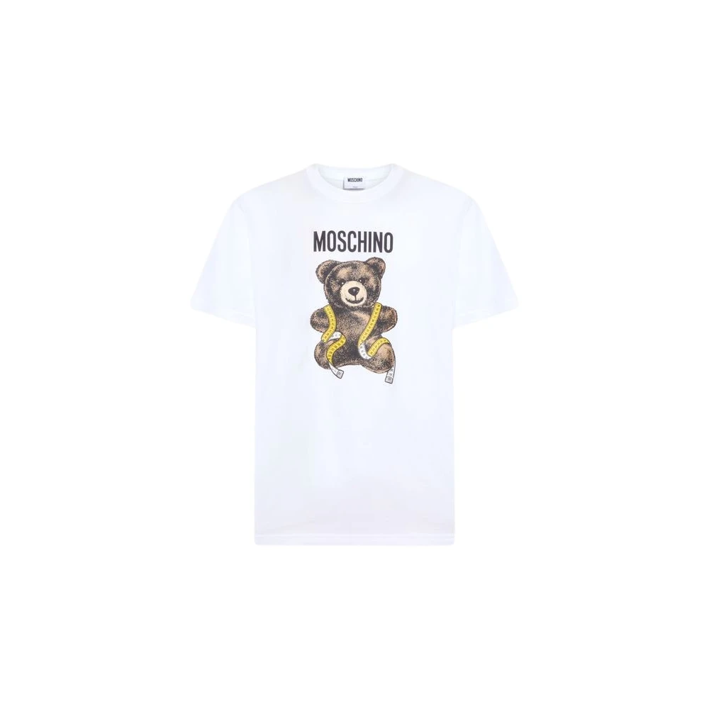 Moschino White T-Shirts, Male, 2XL, Teddy Bear Cotton Jersey T-Shirt