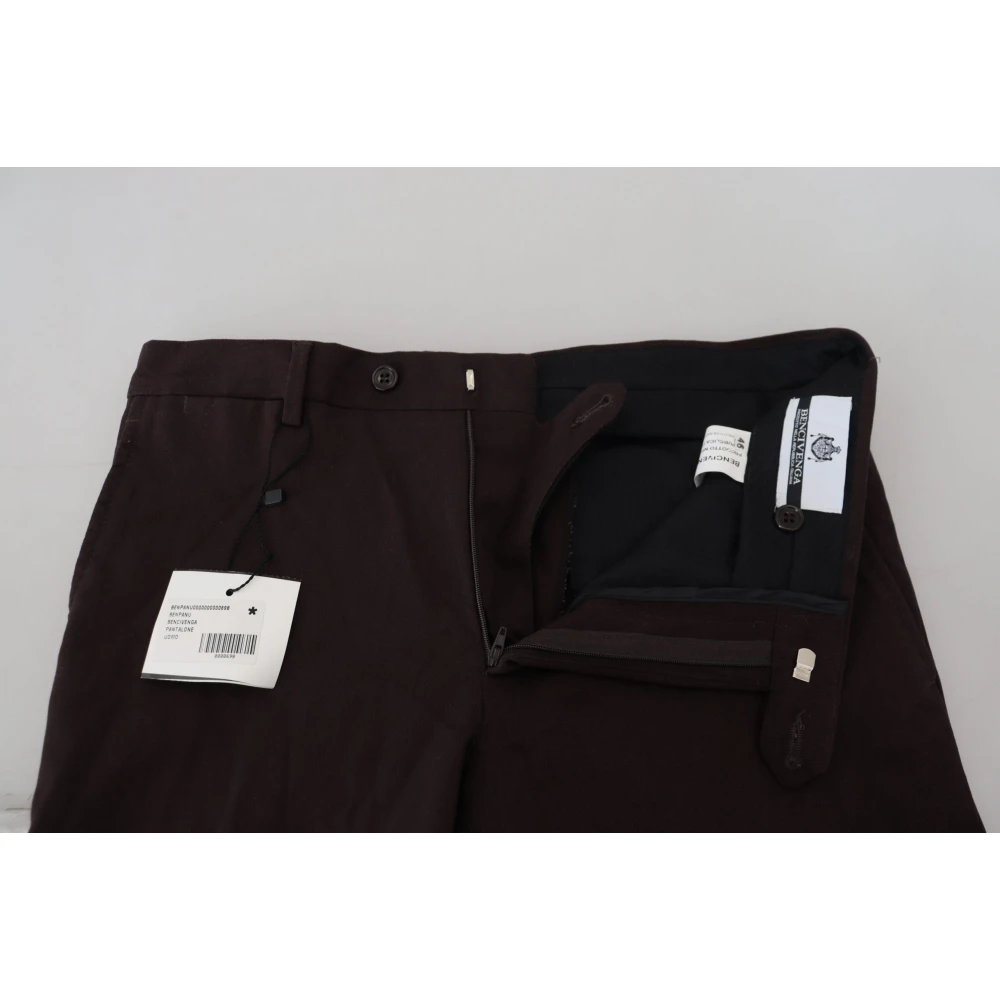 Bencivenga Elegante Bruine Katoenmix Broek Brown Heren