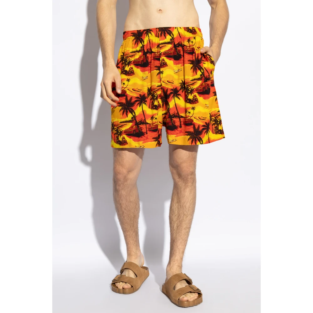 Balenciaga Gedrukte Shorts Multicolor Heren