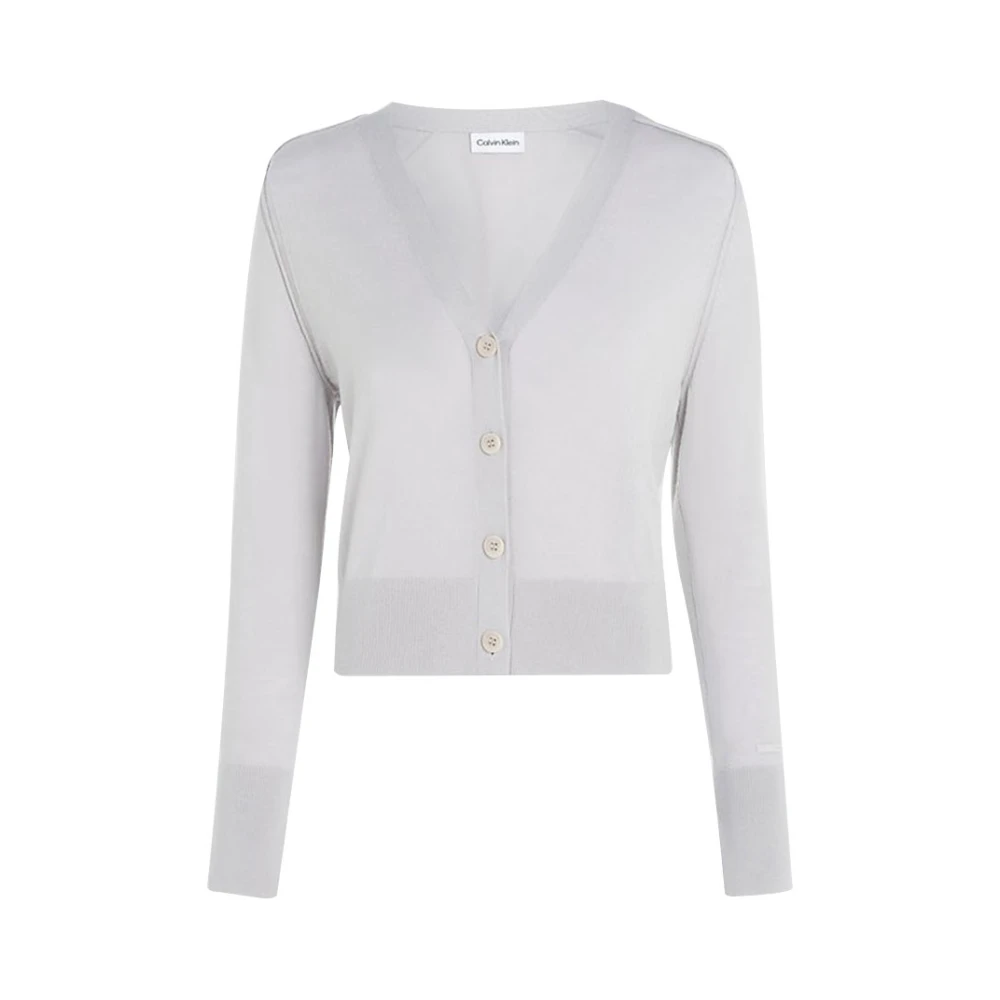 Calvin Klein Grijze Sweater Iconische Comfort Elegantie Gray Dames