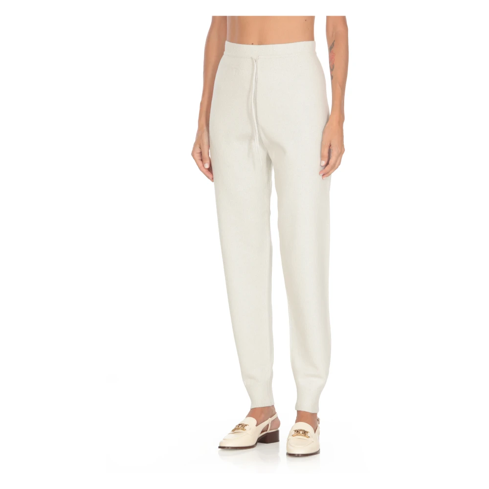 Fabiana Filippi Ivoor Wolbroek Elastische Taille Koordjes Beige Dames