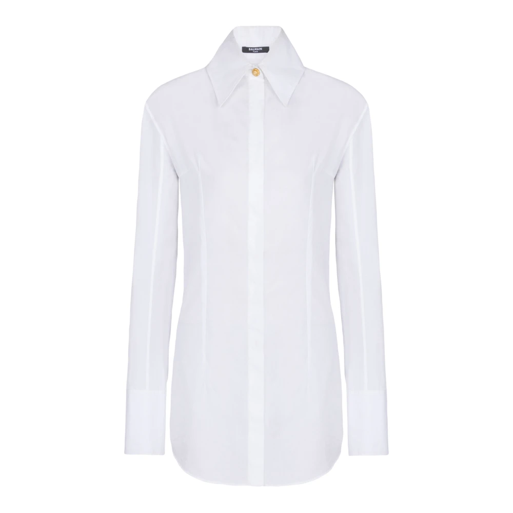 Balmain Donna Bianco - Cotton Poplin Shirt - Blouses & Shirts - L