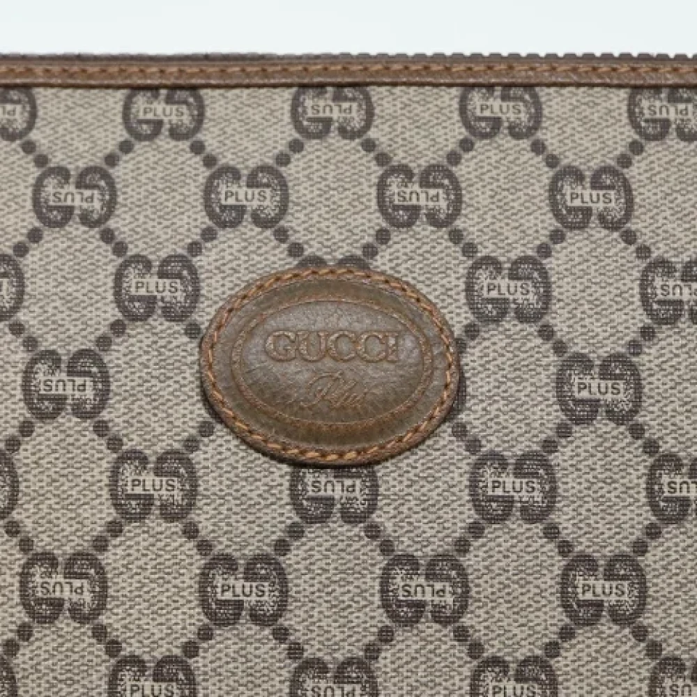 Gucci Vintage Pre-owned Canvas clutches Beige Dames