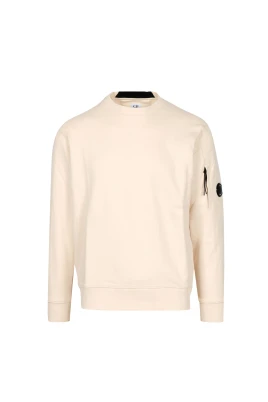 Sweatshirt med diagonal ribbning och rund hals