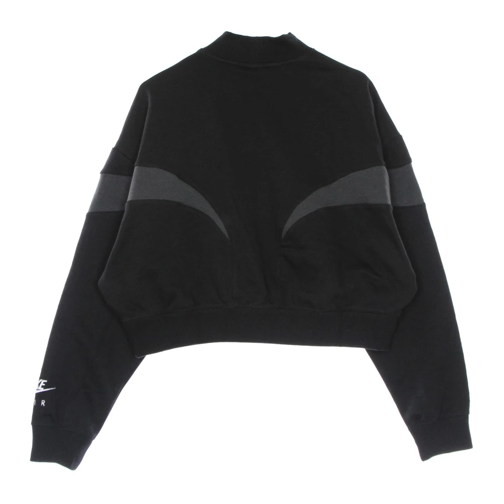Nike Hoge hals Cropped Sweatshirt Zwart Grijs Wit Black Dames