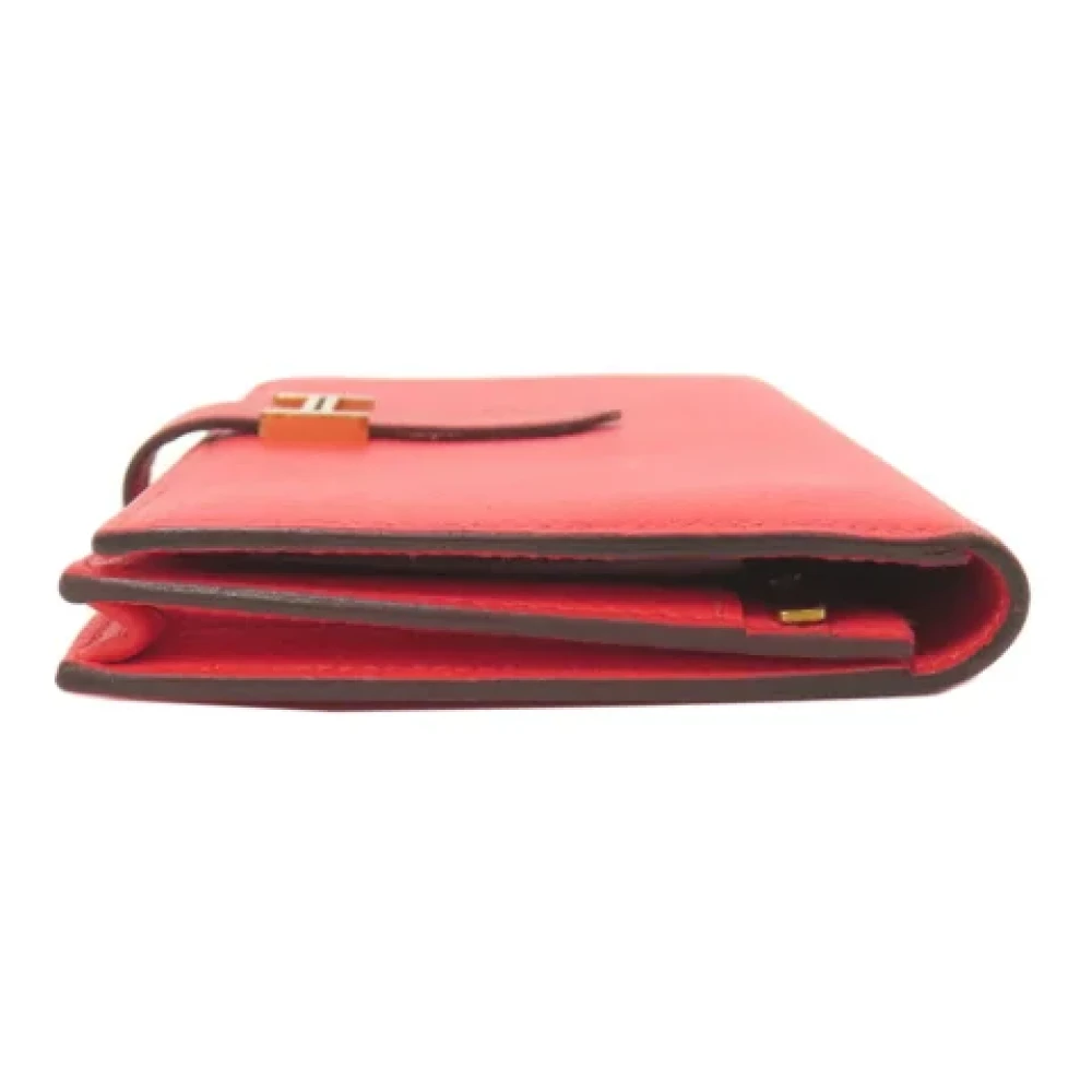 Hermès Vintage Pre-owned Leather wallets Red Dames