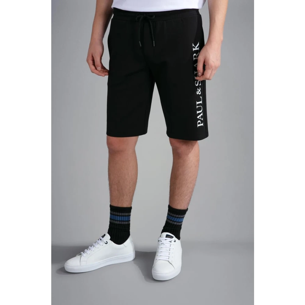 PAUL & SHARK Zwarte Katoenen Regular Fit Shorts Black Heren