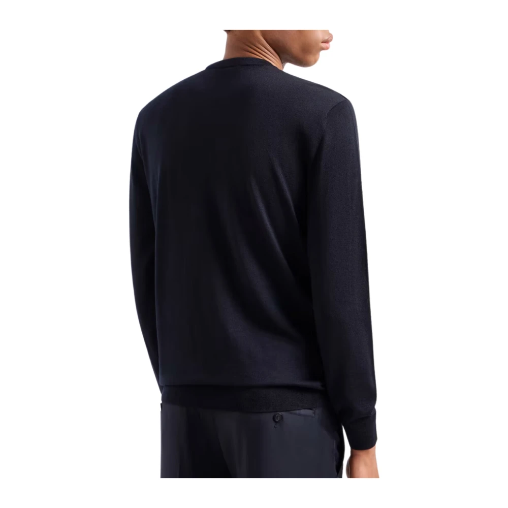 Emporio Armani Stijlvolle Punto Pullover 0920 Blue Heren