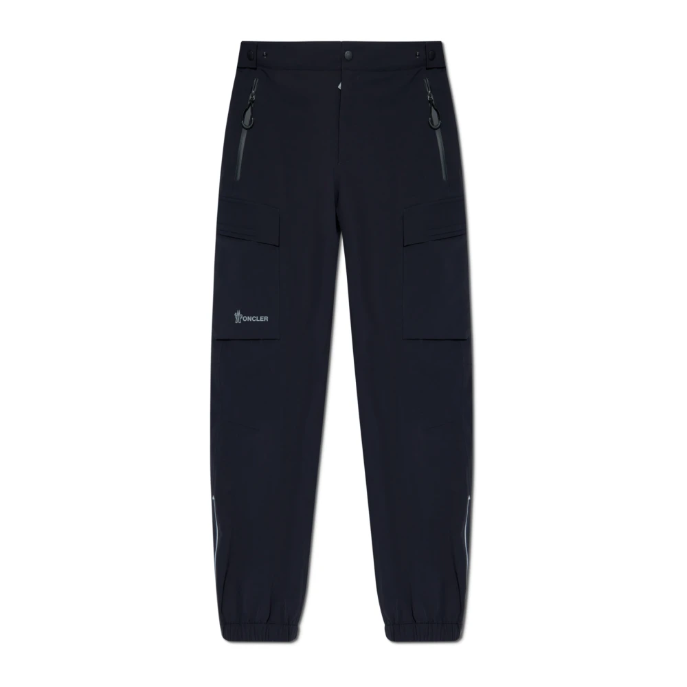 Moncler Sportieve Functionele Broek met Rits Black Heren