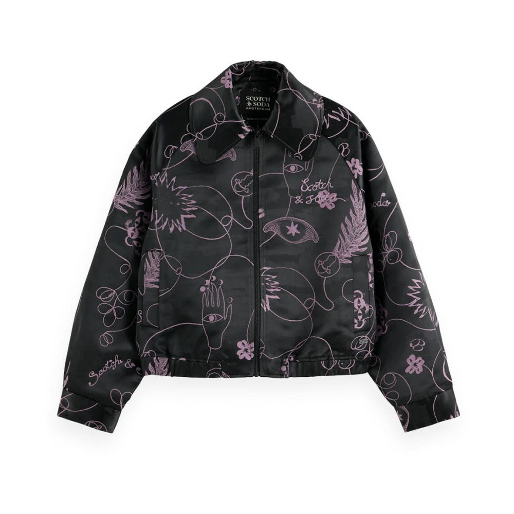 Scotch & Soda Jacquard Bomberjack Gray Dames