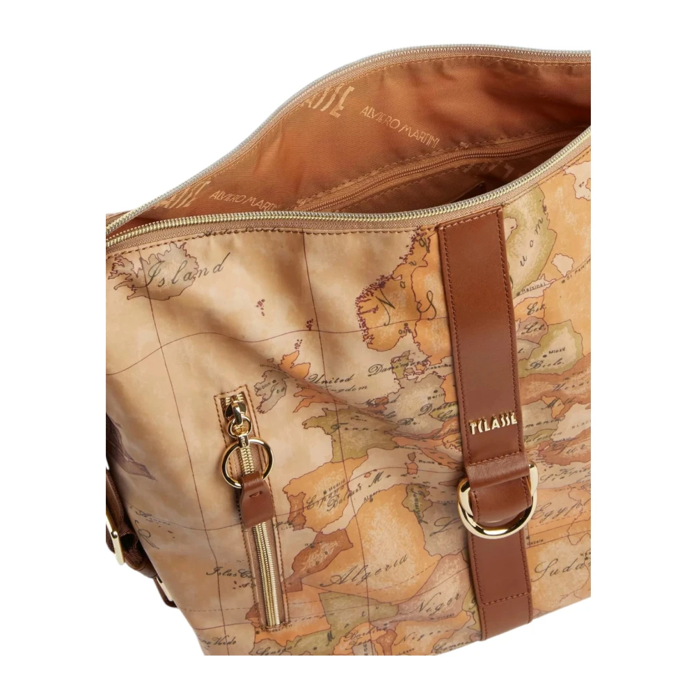 Alviero Martini 1a Classe Veelzijdige Geo Classic Schoudertas Brown Dames