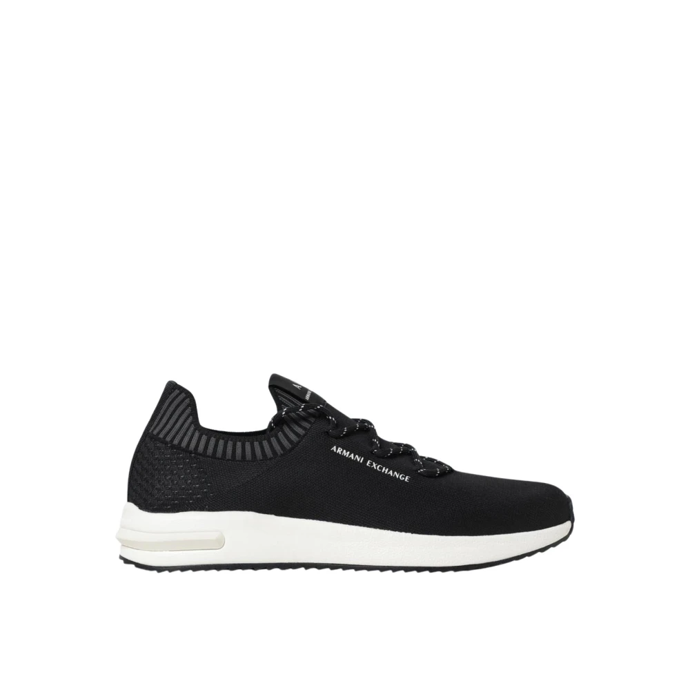 Armani Exchange Uomo Nero Sneakers Casual In Maglia
