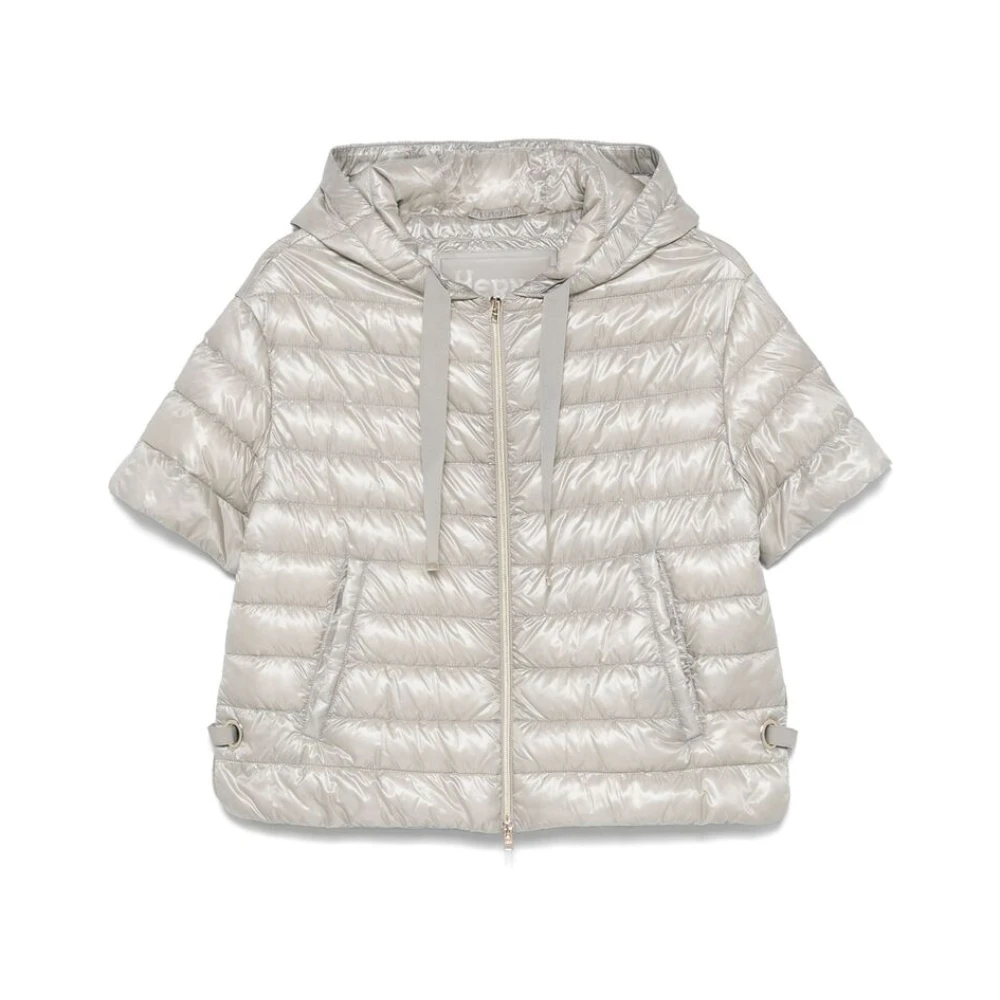 Herno Taupe Grijs Capuchon Rits Jas Gray Dames