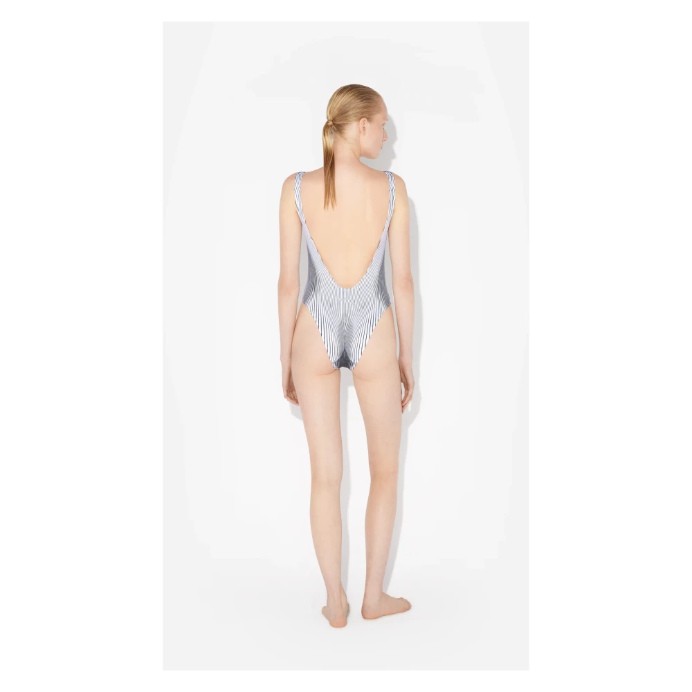 Jean Paul Gaultier Gestreepte Body Top in Wit White Dames