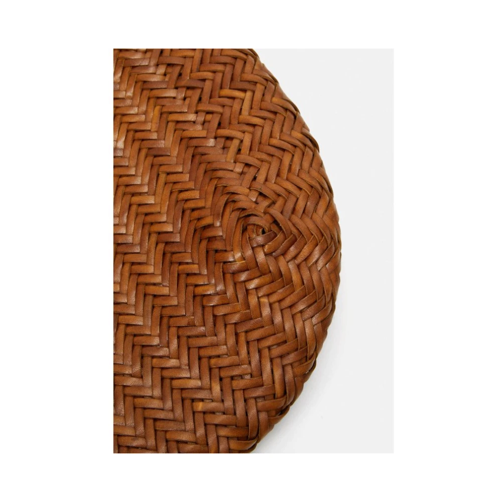 Dragon Diffusion Handgeweven Leren Tote Tas Brown Dames