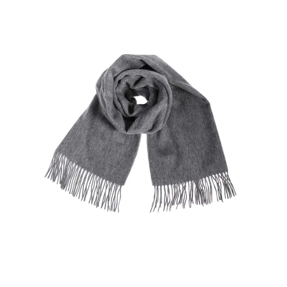 Les Deux Gefranjde wollen sjaal Gray Heren