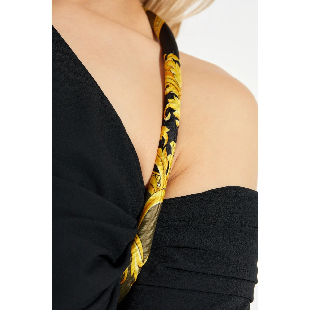 Versace Jurk met een uitsnijding Black Dames