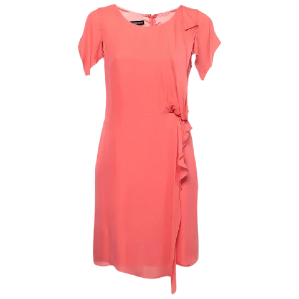 Armani Pre-owned Silk dresses Pink Dames