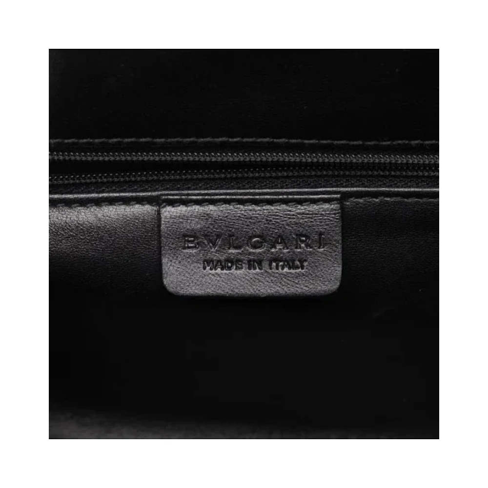 Bvlgari Vintage Pre-owned Leather clutches Gray Dames